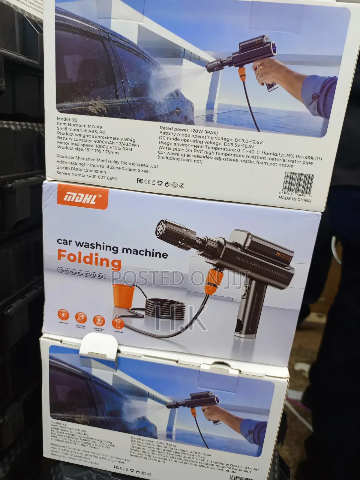Portable, Folding Cordless Car Washing Machine (Model: Md-X9)