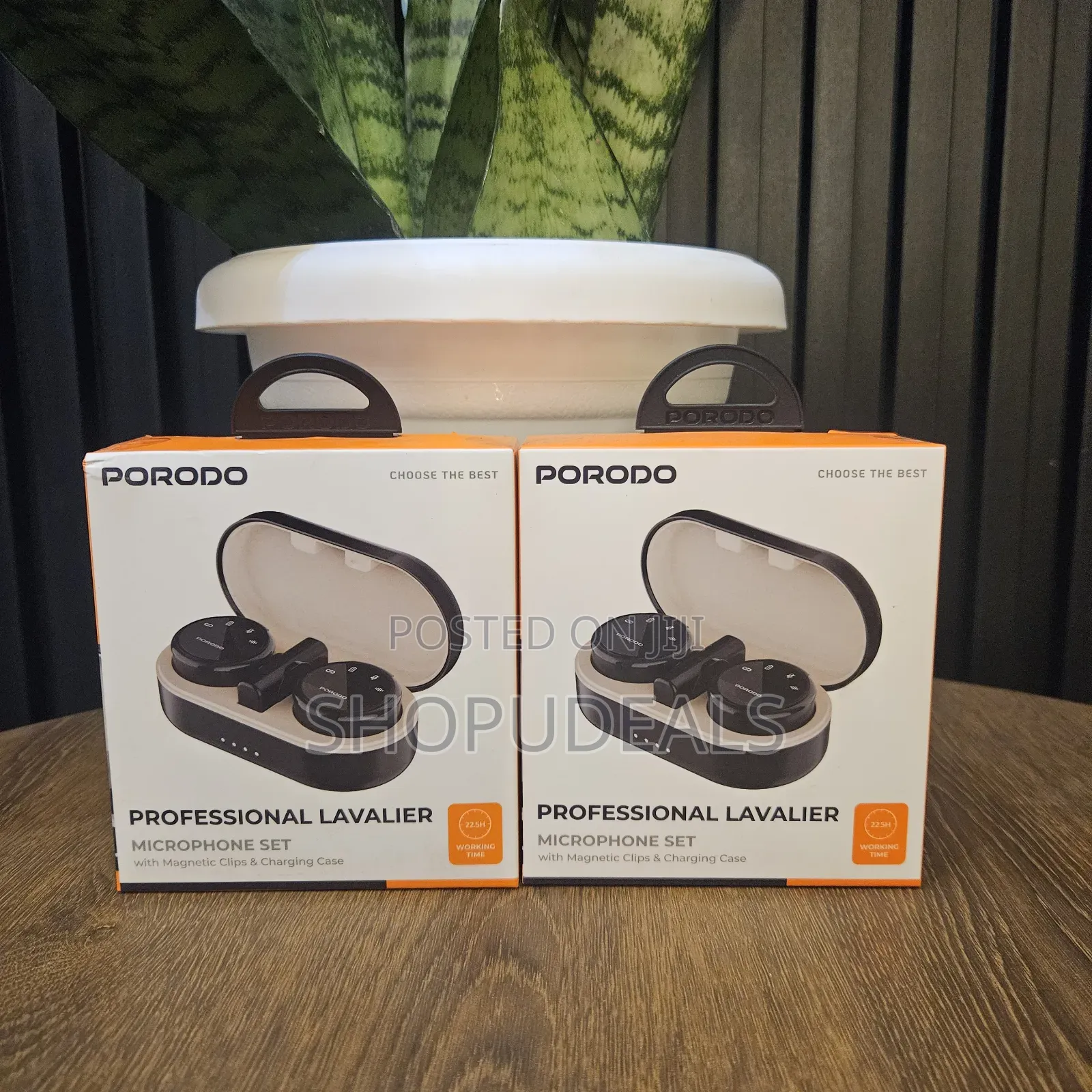 Porodo Wireless Microphone Dual Mic With Charging Case Receiver