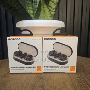 Porodo Wireless Microphone Dual Mic With Charging Case Receiver