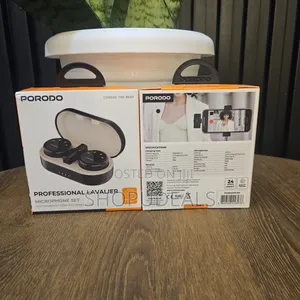 Porodo Wireless Microphone Dual Mic With Charging Case Receiver