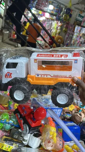 Big Daddy Medium Duty Friction Powered Emergency Ambulance Toy Truck