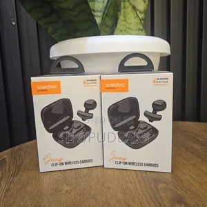 Porodo Soundtec Snap Clip-on Wireless Earbuds, Touch Controls, Clip-On