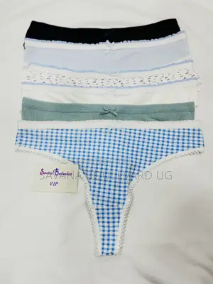 Savana Boulevard Vip Cotton Thongs With Crochet Trim