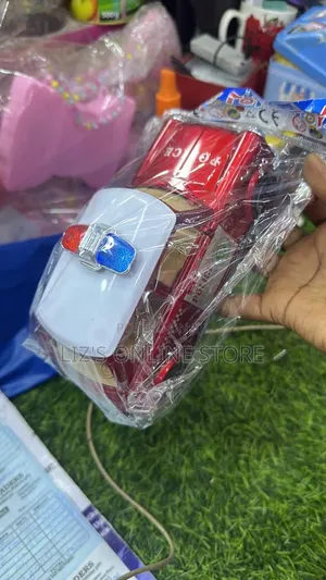 Red Plastic Police Car Toy