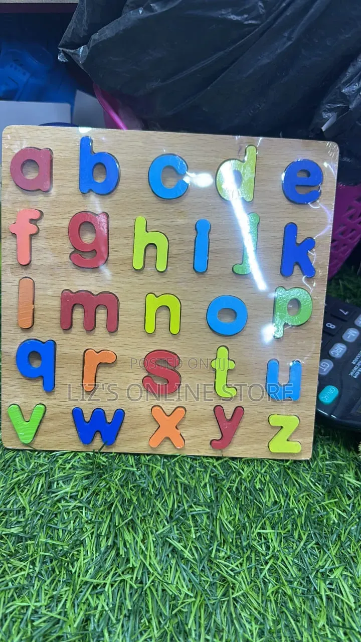 Children's Wooden Alphabet Puzzle Board