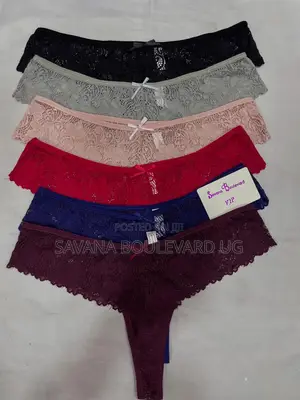 Savana Boulevard Full Lace Cheeky Thongs With Satin Bows