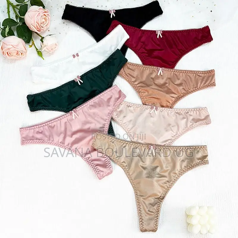 Savana Boulevard Vip Silk Satin Thongs With Picot Trim