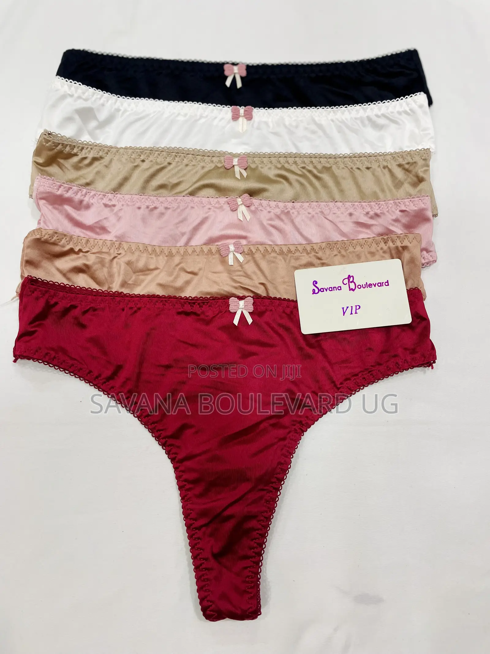 Savana Boulevard Vip Silk Satin Thongs With Picot Trim