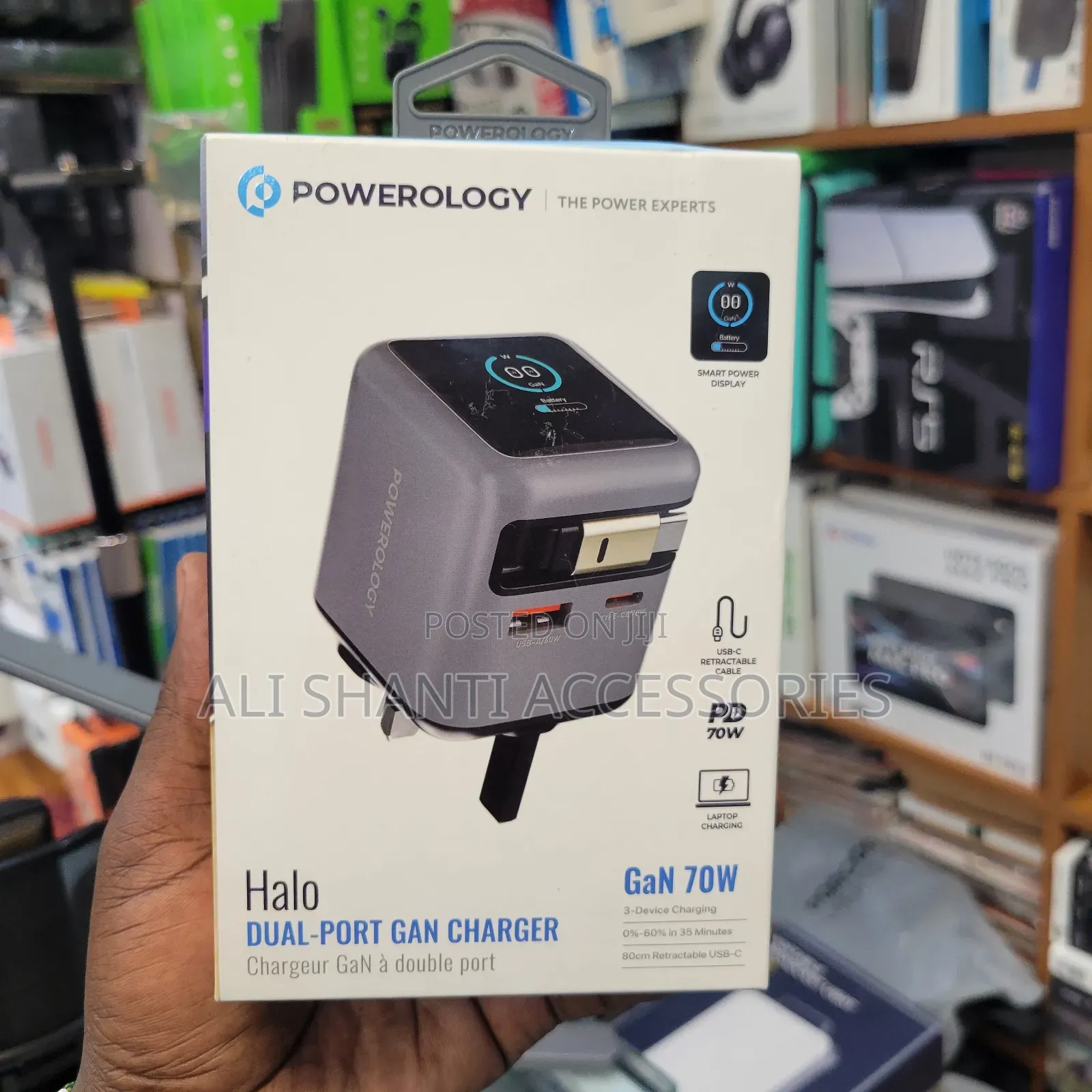 Powerology Dual Port 70w Gan Charger