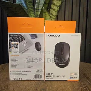 Genetic Porodo Wireless Mouse, Bt V5.4/2.4ghz Connectivity, 300mah