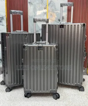 Matching Set of Hardshell Aluminum Frame Suitcases,