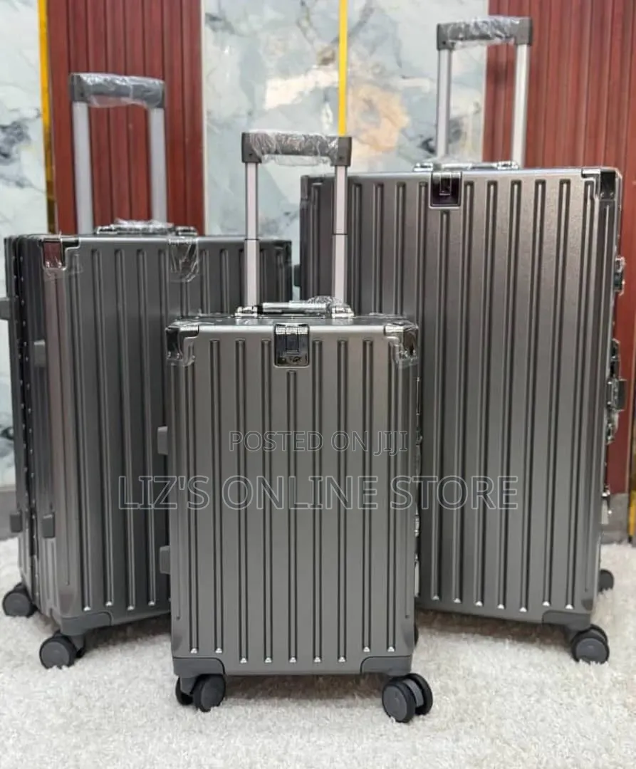 Matching Set of Hardshell Aluminum Frame Suitcases,