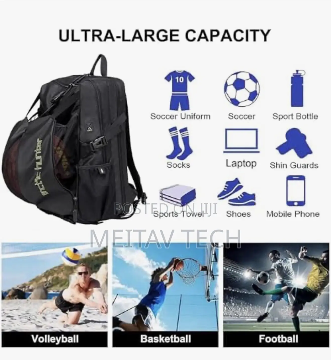 Arctic Hunter Durable Gym Sports Backpack