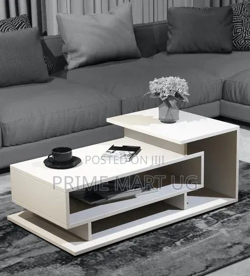 White Center Table High Gloss Finish