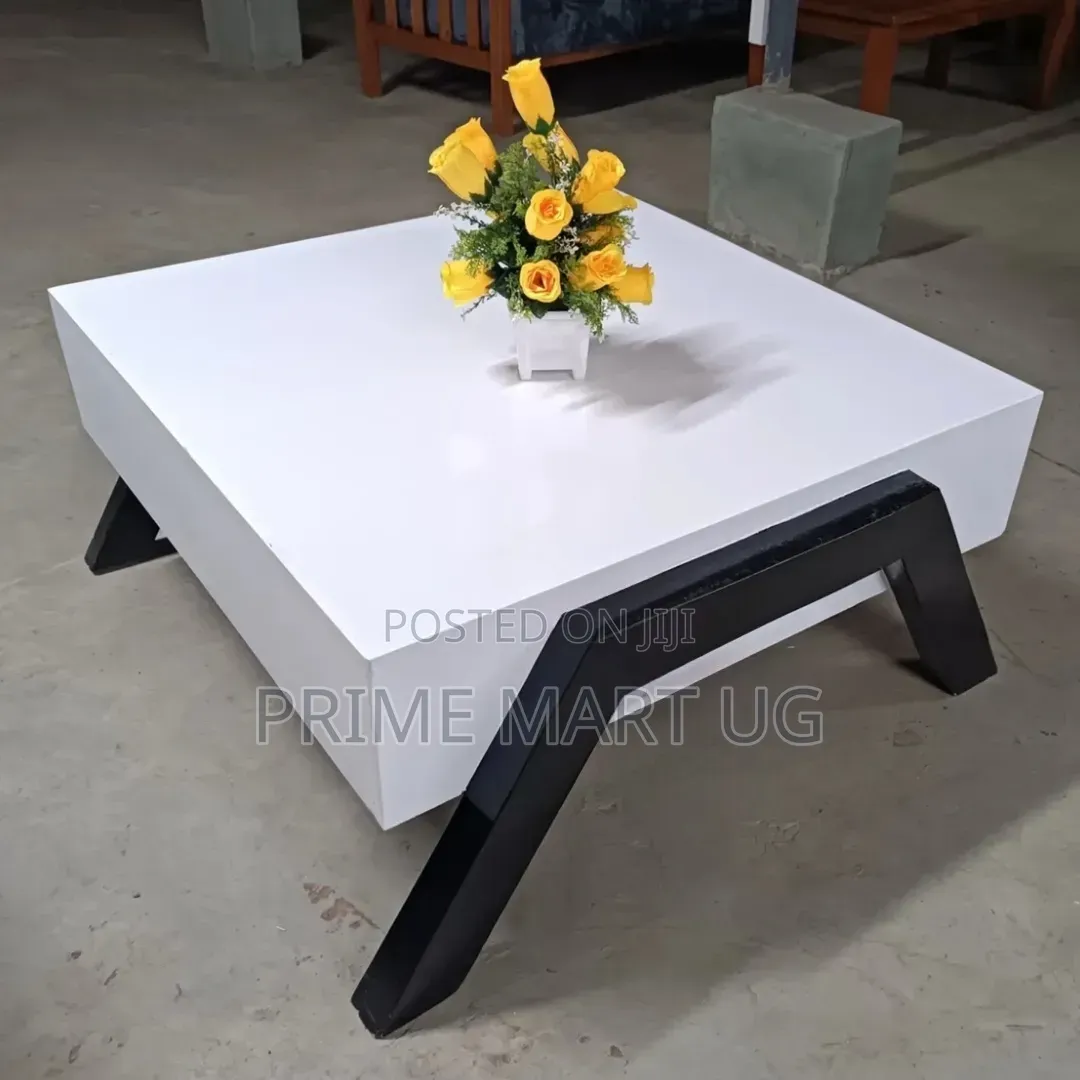 Modern Center Table White High Gloss