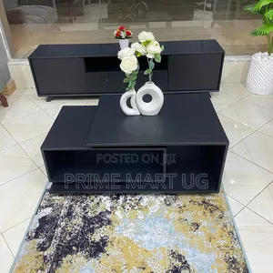 Luxury Coffee Table Black Matte Finish