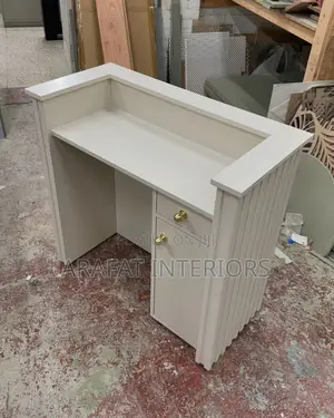 Boutique Gray Service Desk or Counter Table on Cheaper Price