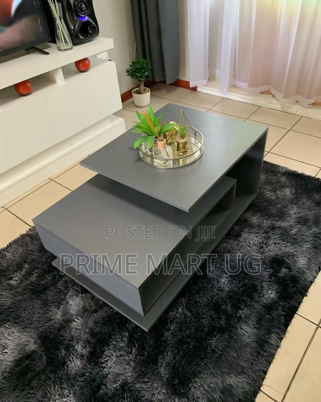 Modern Coffee Table With Open Shelves