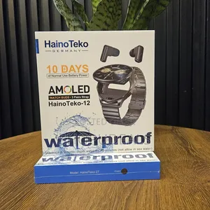 Hainoteko 12 2-in-1 Waterproof Smartwatch With Builtin Wireless Earbud