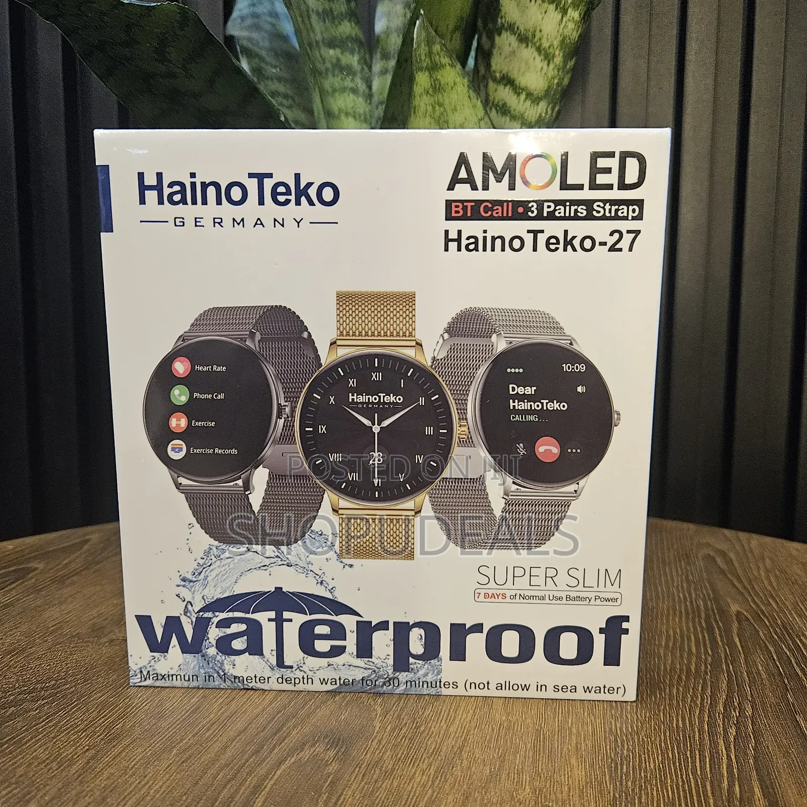 Haino Teko Super Slim Waterproof Smart Watch – Bright Amoled Display,