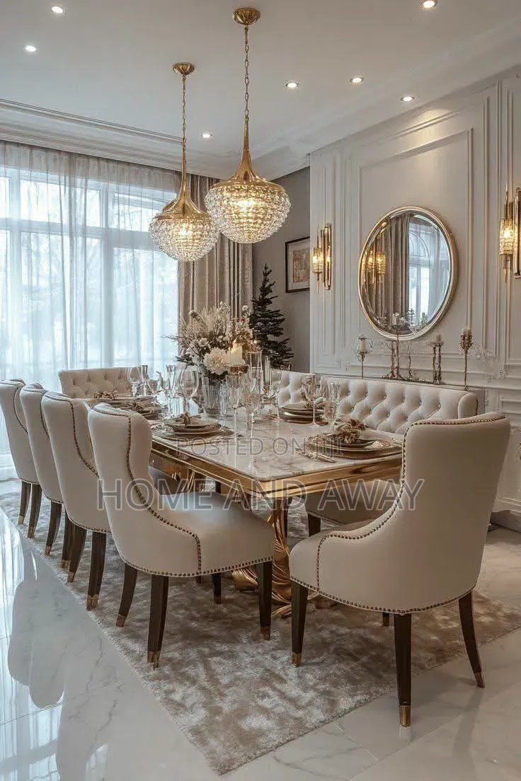 10 Seaters French Marble Table Dining Sets in Any Colour 4,000,000/-