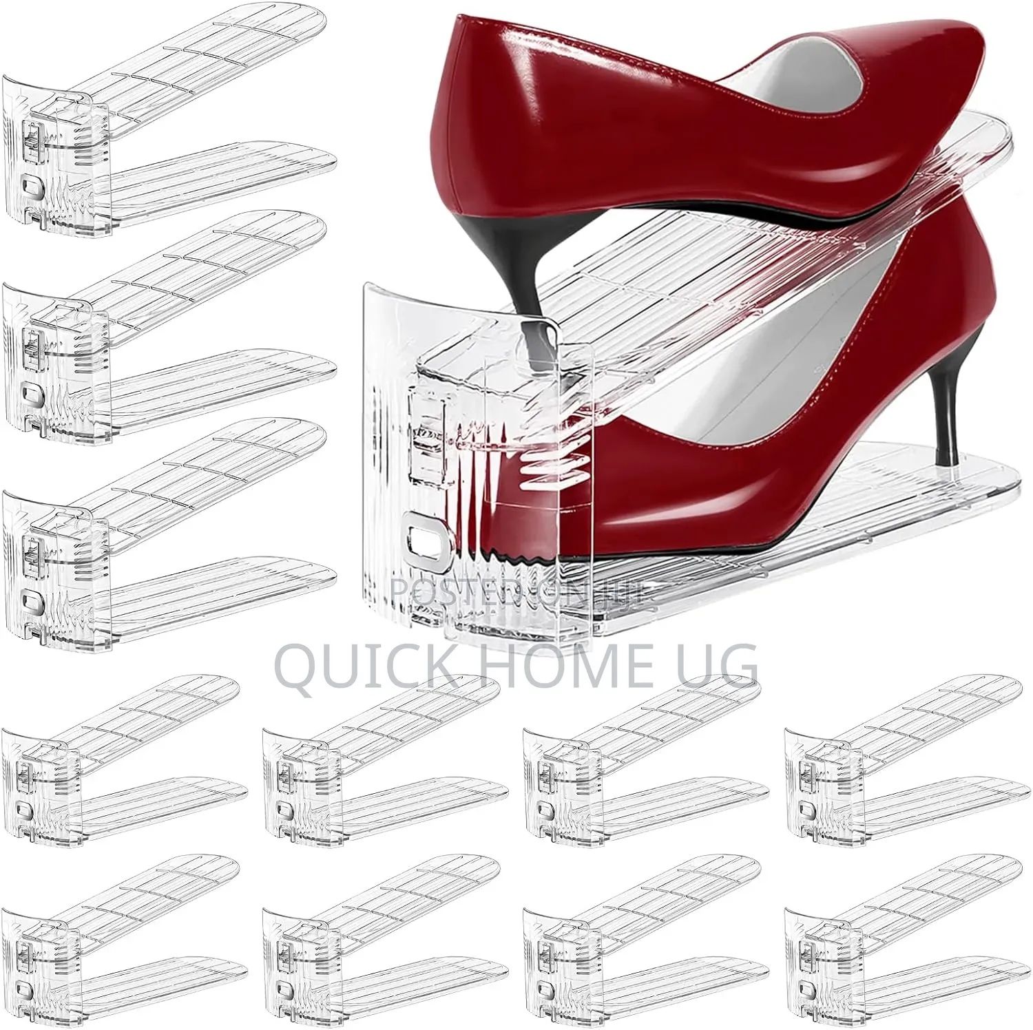 (2)Pcs Pack Shoe Slot Closet Organizer