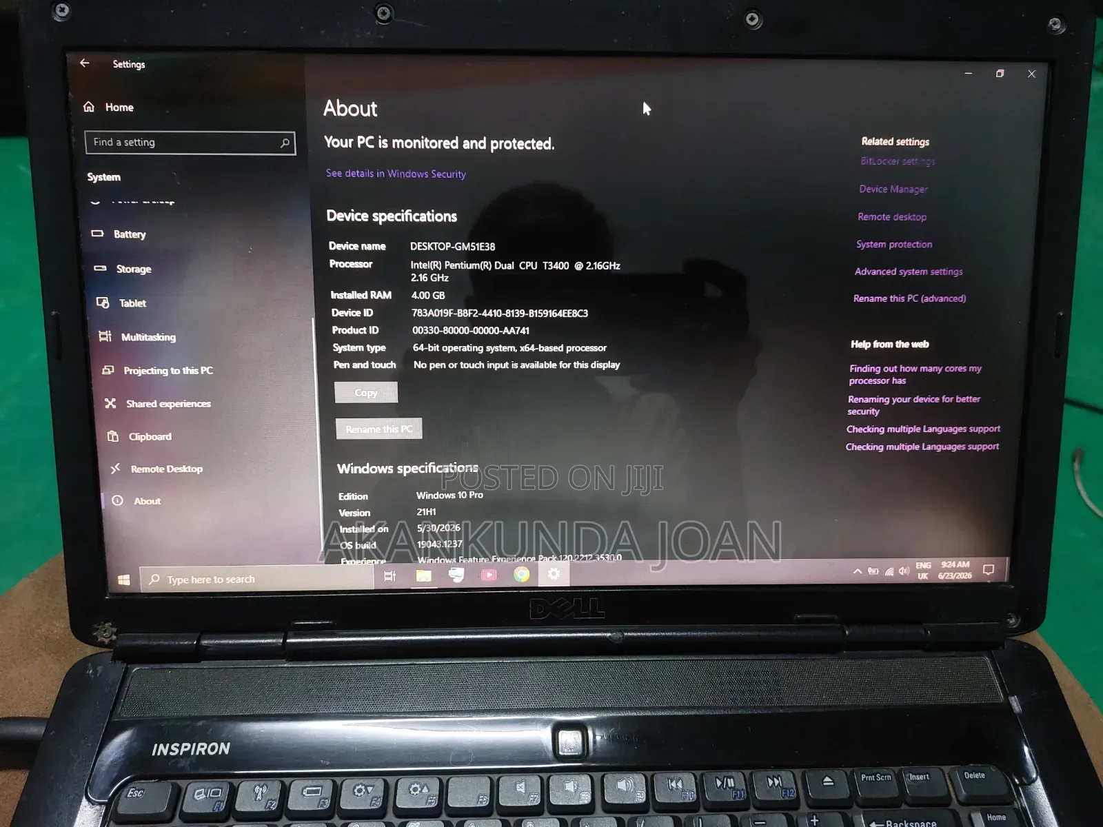 Laptop Dell Inspiron 15 1545 4GB Intel Core 2 Duo HDD 320GB
