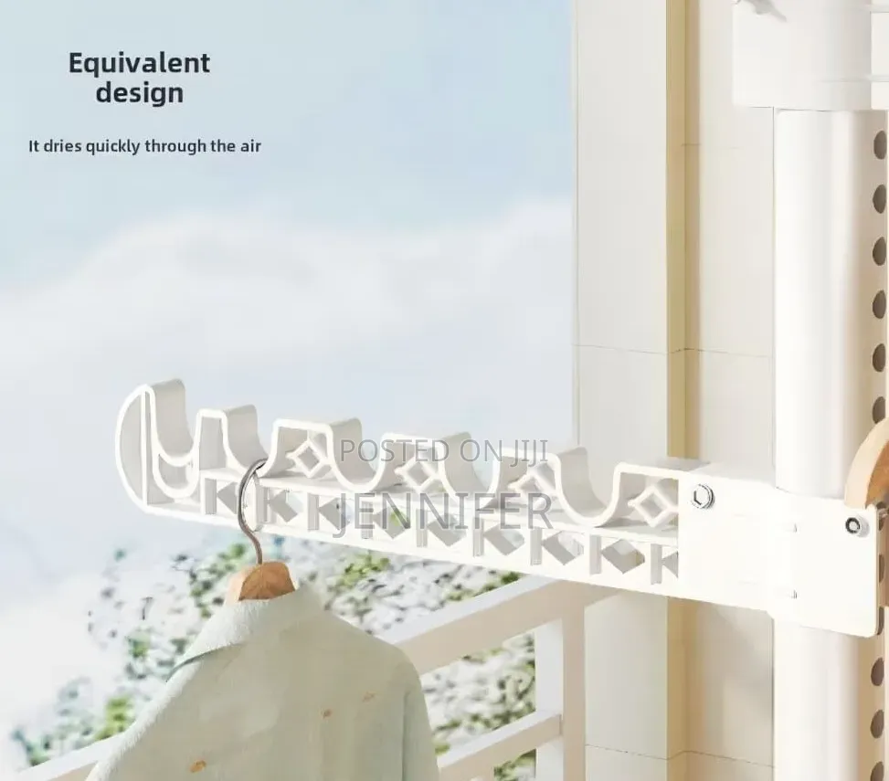 Wall-Mounted Adjustable Clothes Rack