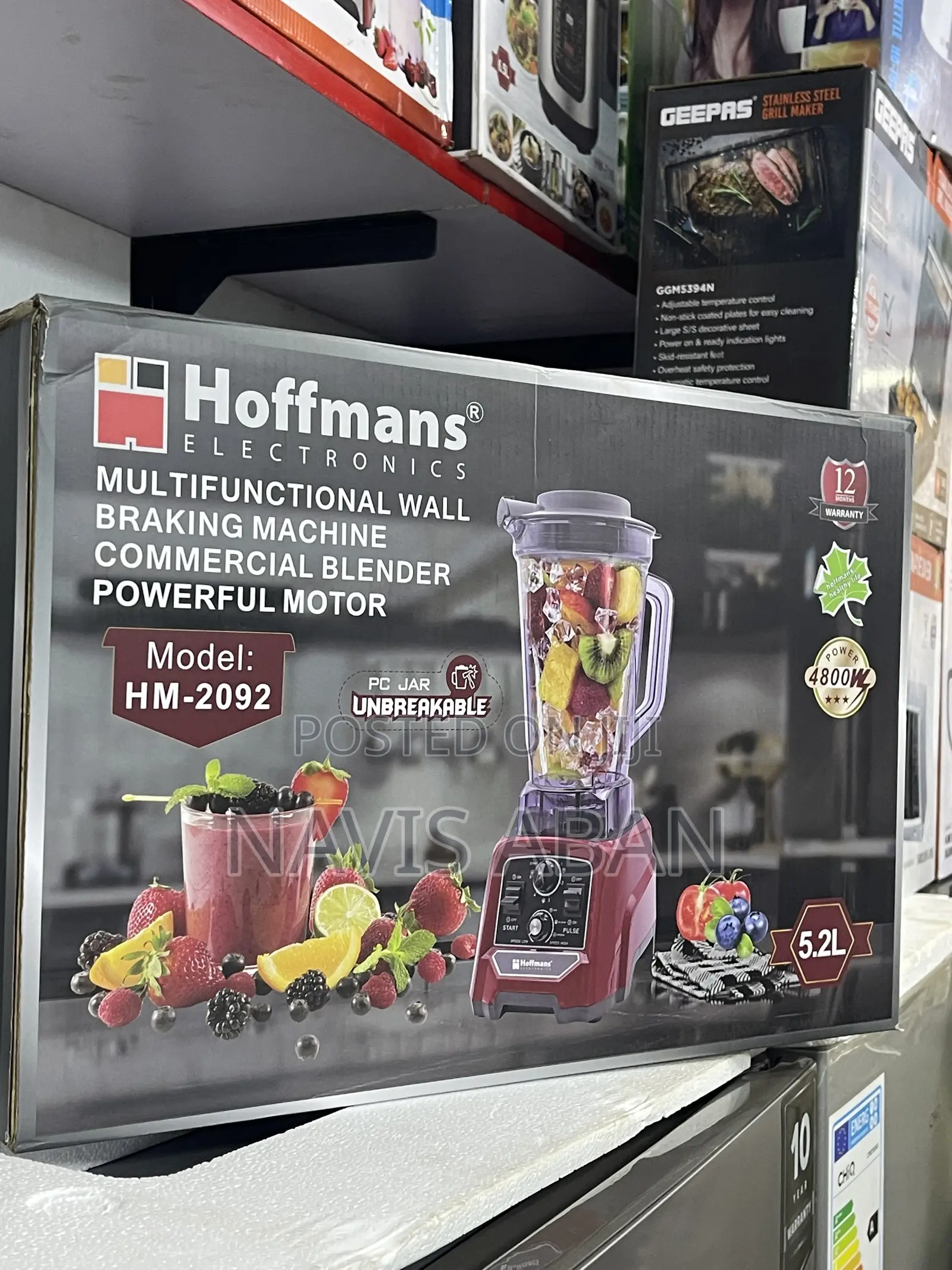 Hoffmans Multifunctional Commercial Blender 5.2 Litres Big Jag