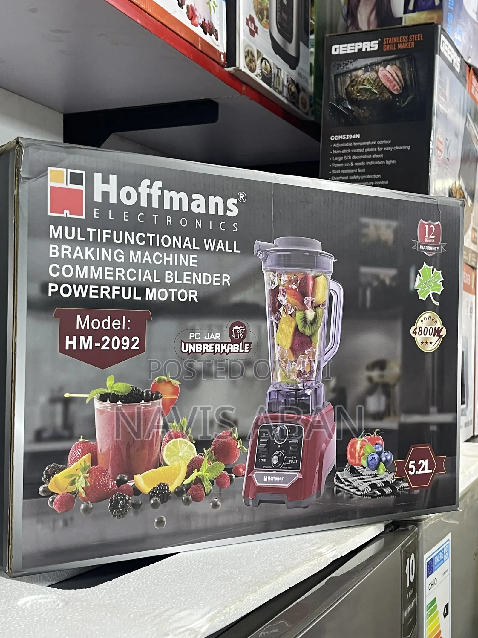 Hoffmans Multifunctional Commercial Blender 5.2 Litres Big Jag