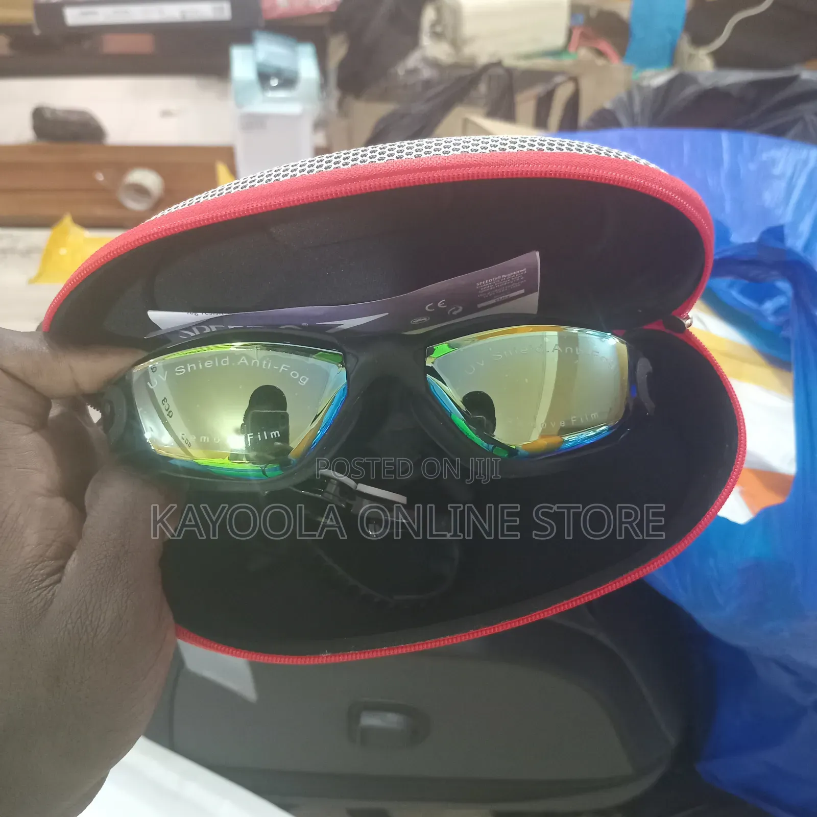Swimming Goggles Set for Adults Nose Clip, Hair Cap