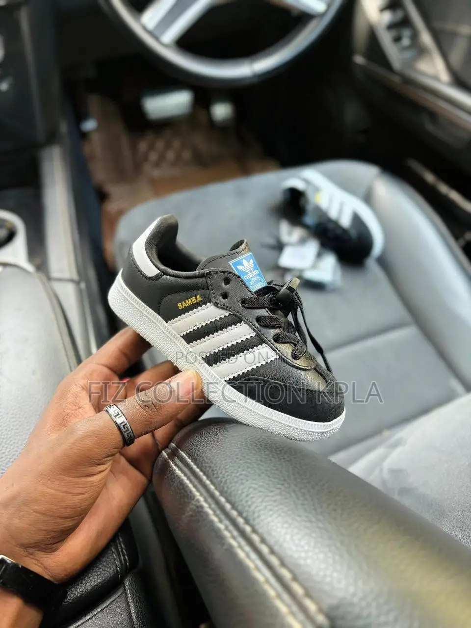Adidas Samba Junior Shadow Black White Sole