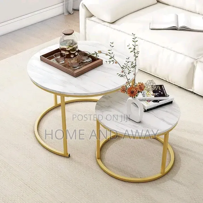 Marble Top 2 Piece Round Center Tables With Free Delivery 400,000/-
