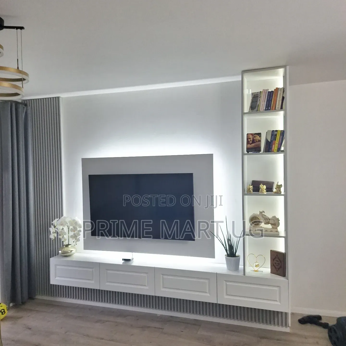 Tv Wall Unit With Book Shelves Modern