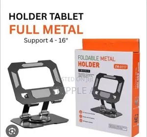 Unique Tablet and Phone Holder, Metal and Foldable