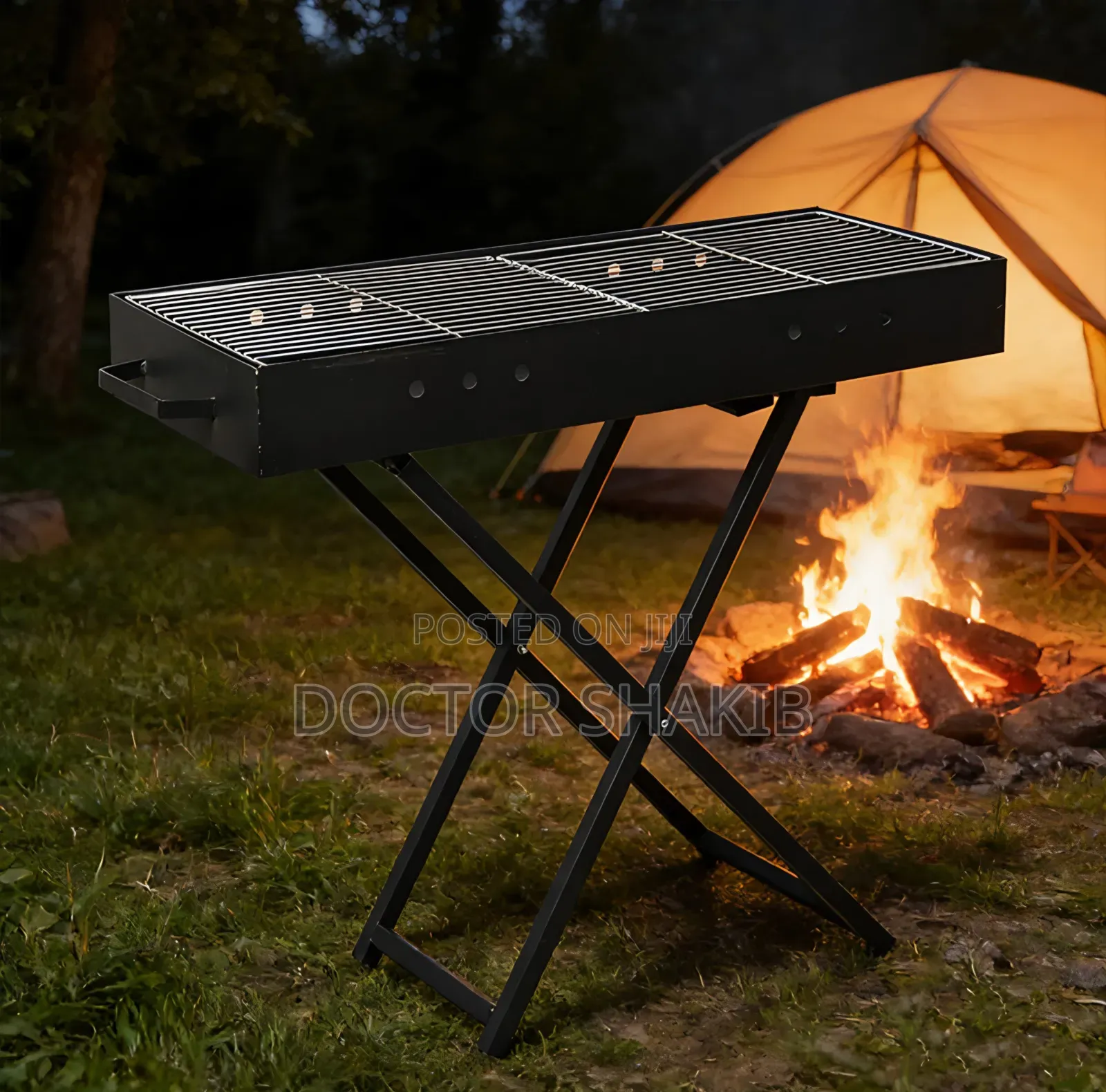 Portable Folding Charcoal Barbeque Traditional Grill BBQ