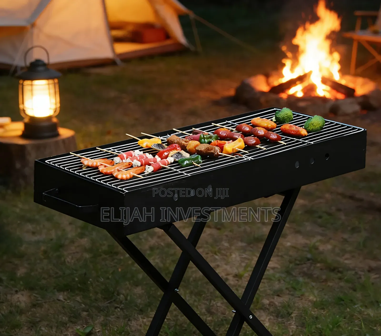 Portable Folding Charcoal Barbeque Traditional Grill BBQ