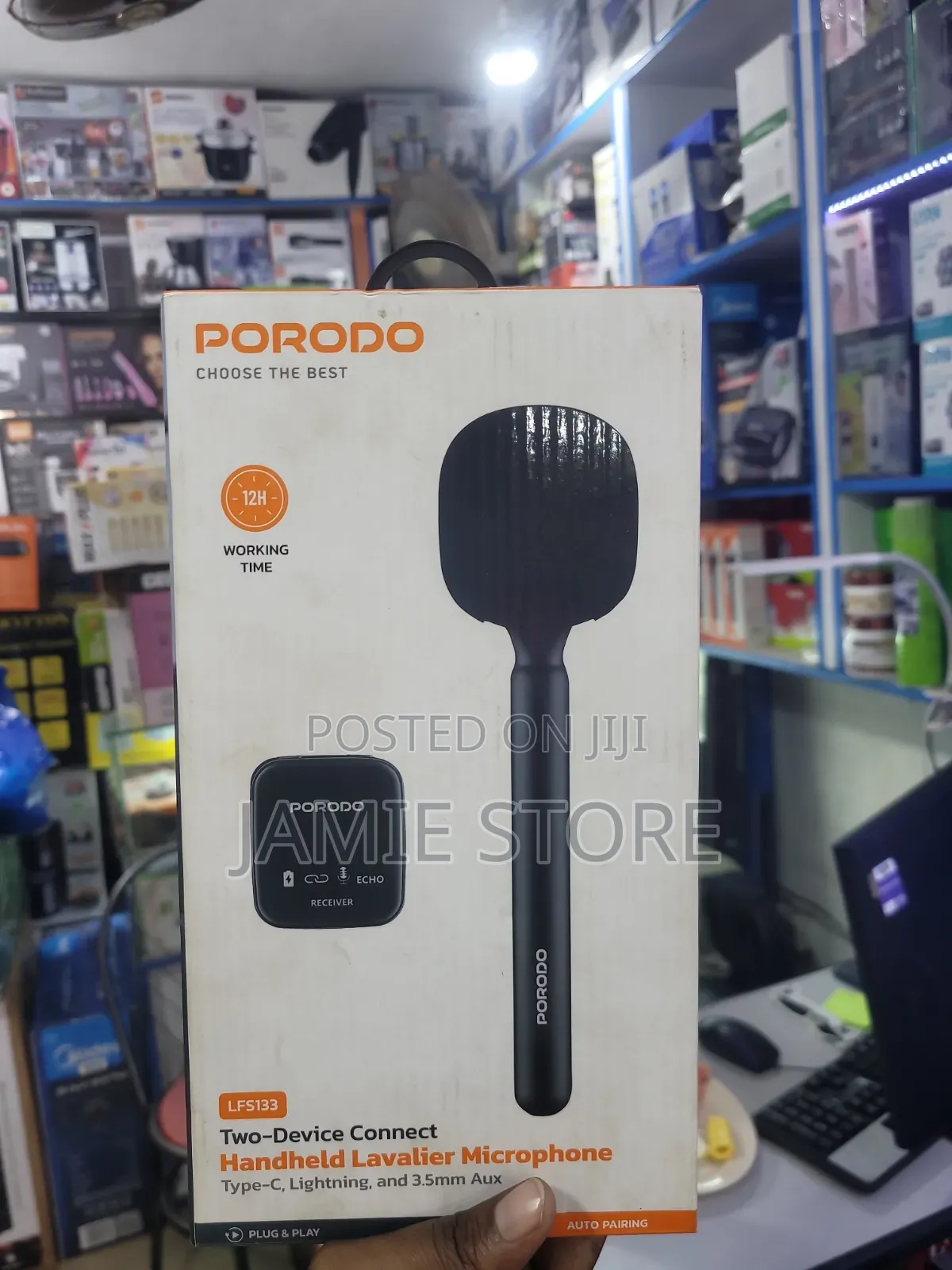 Porodo Hand Held Wireless Microphone/ Wireless Microphone