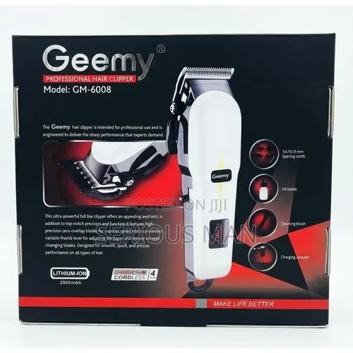 Geemy Gm-6008 Professional Hair Clipper L Rechargeable
