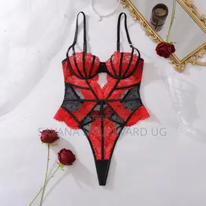 Savana Red/Black Lace Teddy Lingerie