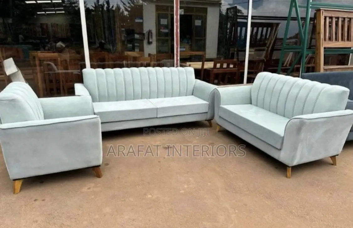 Modern Velvet Channel Tufted Lounge Set