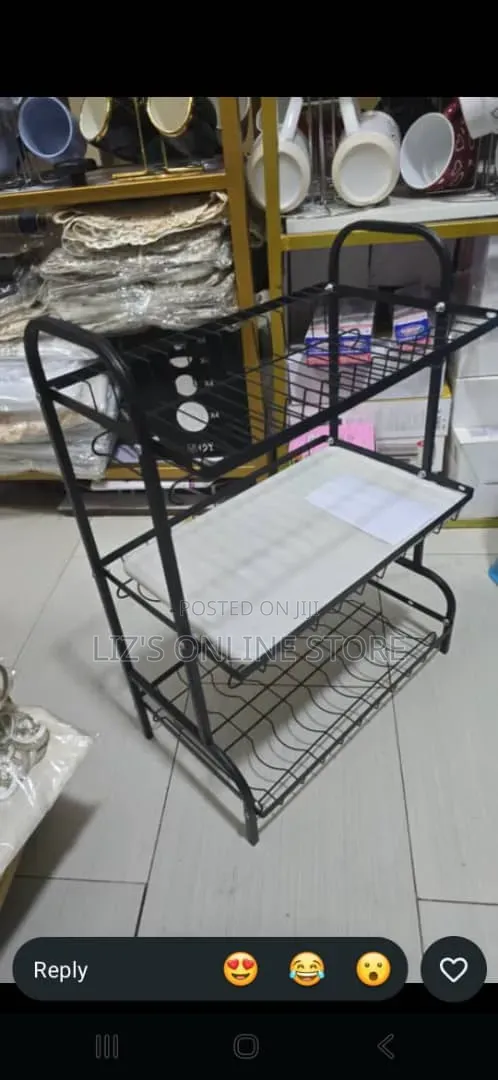 Black, 3-Tier Dish Rack
