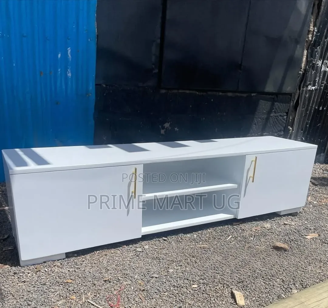 Modern Tv Stand White With Shelves