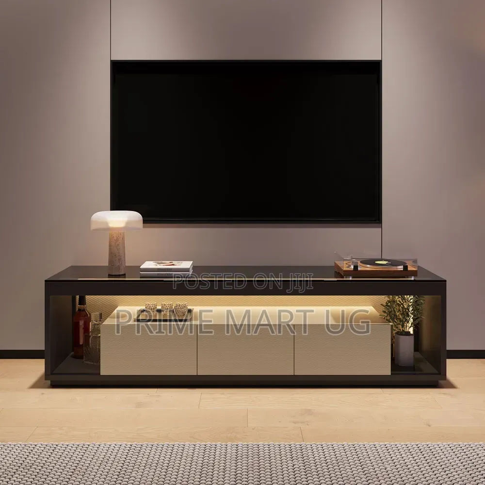 Elegant Tv Stand Black High Gloss