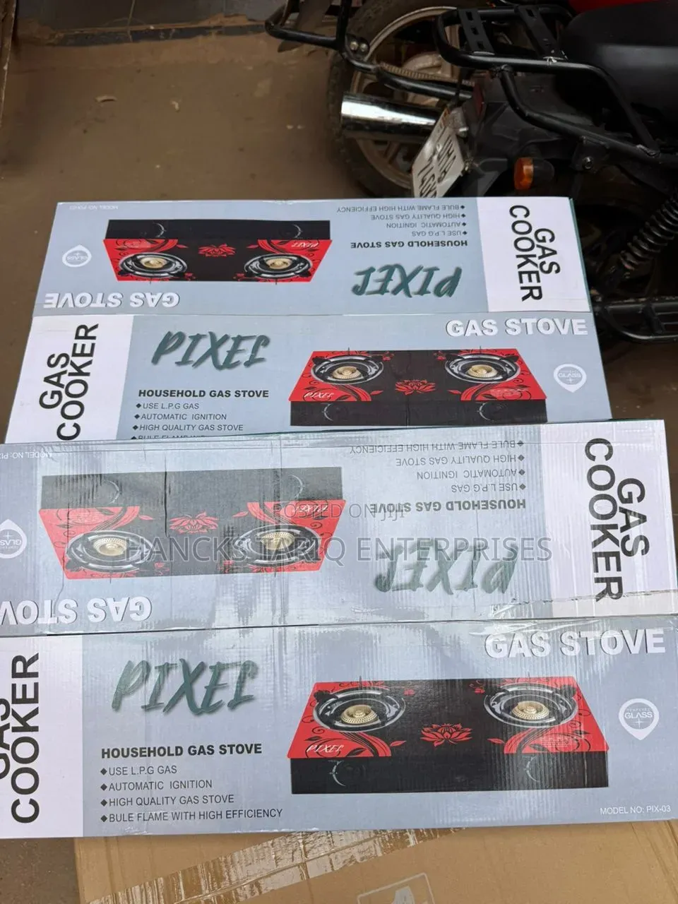 Pixel Double-Burner Gas Cooker – High-Efficiency Tempered Glass Stove