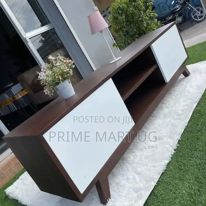 Tv Stand With Side Cabinets Dark Brown