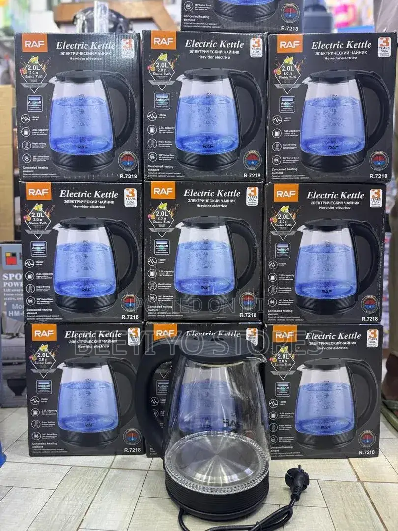 Raf 2.0l Electric Glass Kettle – Rapid Boiling With Led Light