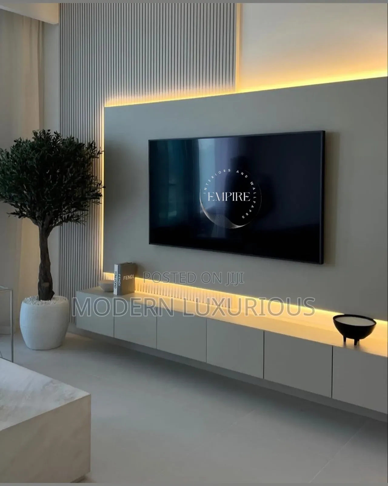 Tv Wall Unit/Entertainment Center Cabinet Media/Unit 50