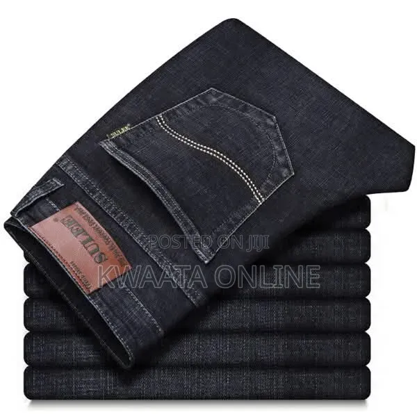 Mens Fashion Jeans Straight Stretch Comfortable Breathable