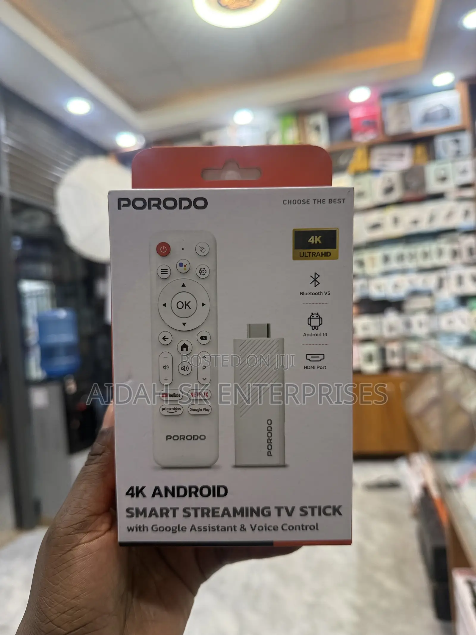 Porodo Android Smart Streaming Tv Stick White